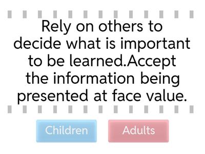 Differences between child and adult learners