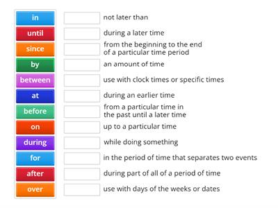 GfB - Prepositions of Time