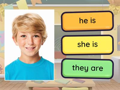 He is/she is/they are