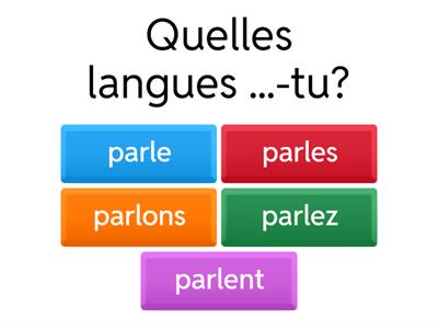 Les verbes du premier groupe 