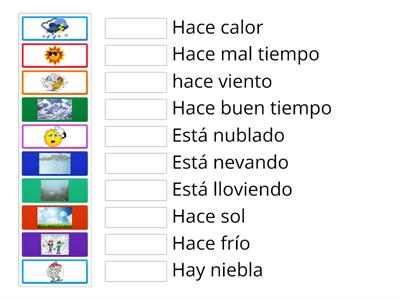 ¿Qué tiempo hace? match up