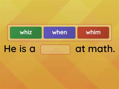 wh Digraph Sentences