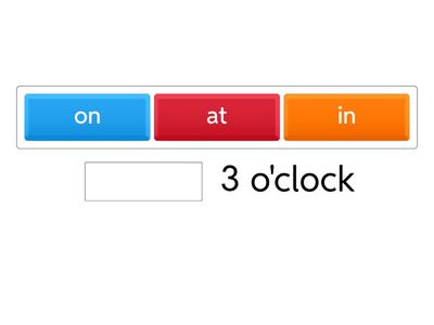 Prepositions of time