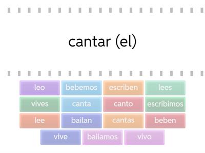 Verbos AR, ER, IR (Regulares en presente)