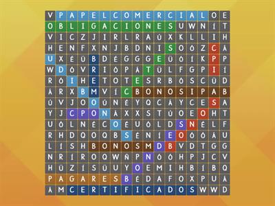 SOPA DE LETRAS FINANZAS