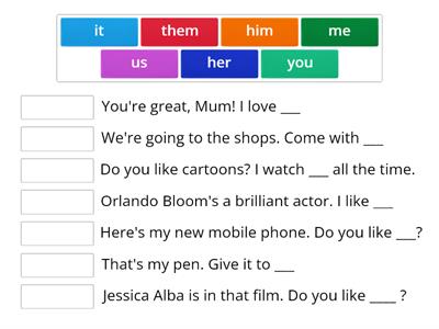 Object pronouns.