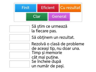 Proprietăţi Algoritmi