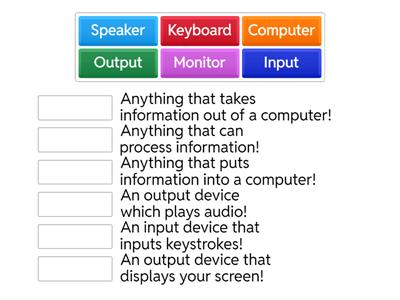 Computer Science input and output matching
