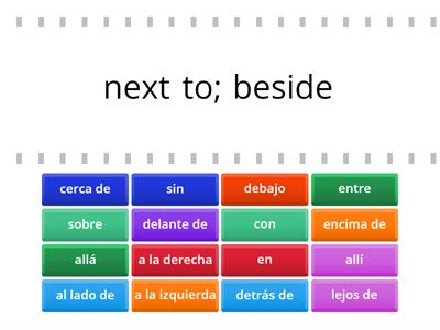 Prepositions and adverbs