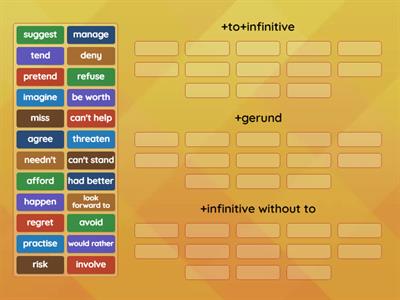 Gerunds and infinitives