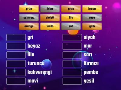 almanca renkler