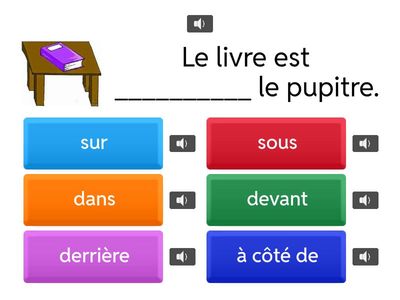 Les prépositions de lieu une copie