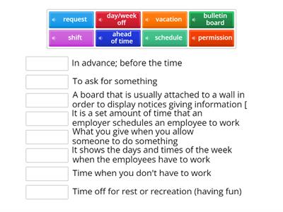 Match-Up: Workplace Vocabulary 1