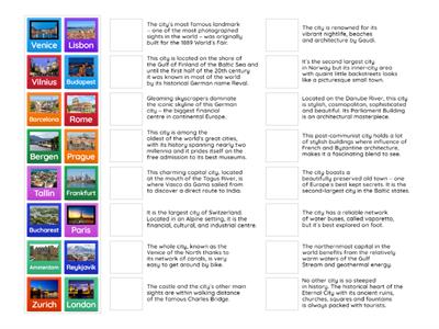 Unit 3.1 European cities Quiz