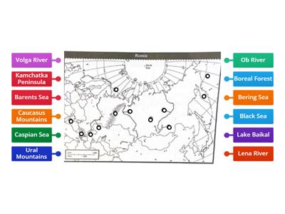 Russia Physical Map