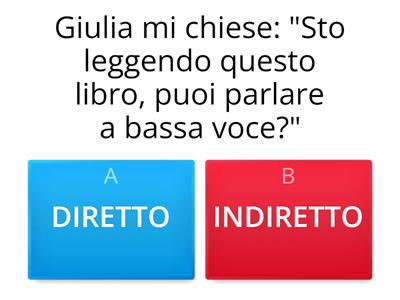 Discorso diretto o indiretto?