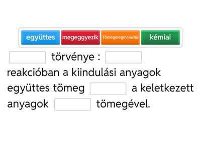 Egyenlőségek a kémiában