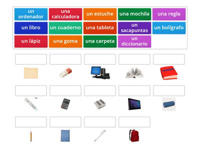 Material escolar -- 1er español