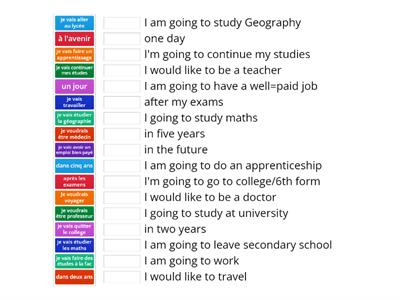 S3 French future study plans