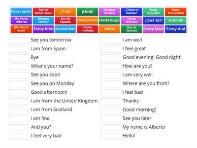 Español - Greetings and introductions