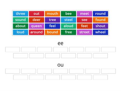 Blue L59 EE & OU word sort