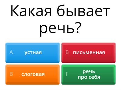  Русский язык - Виды речи. Звуки,буквы.