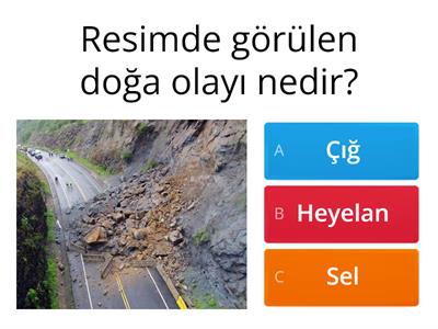 4.Sınıf Doğal Afetler 