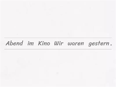 Поставь в правильном порядке