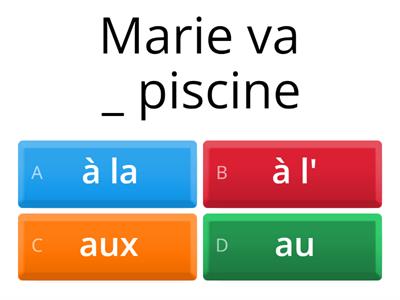  Articles contractés ( à /à l'/au/aux/)