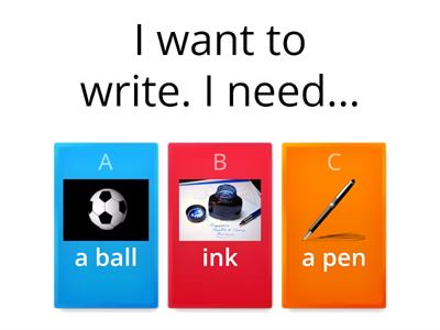 I want to write. I need...