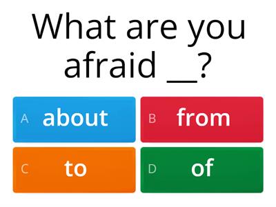 Dependent prepositions