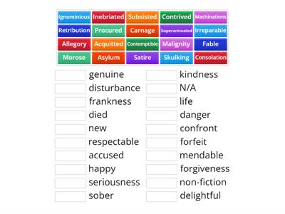 10th grade- Vocabulary #6 (Antonym) 
