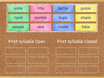 Open or Closed and consonant-le