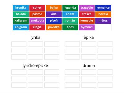 lyrika, epika, drama