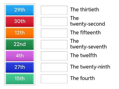 Ordinal numbers