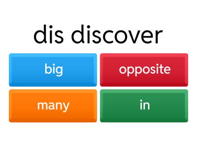 Word Elements Prefixes More