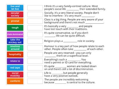 Outcomes Advanced Culture and identity Vocab