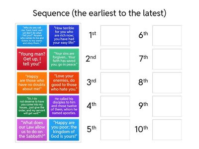 Sequencing (Luke 6 - 7)