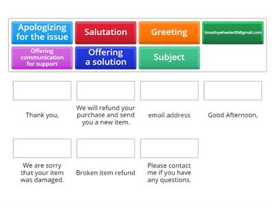 Parts of Email Matching