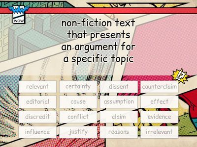 Argumentative Vocabulary