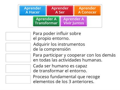 Actividad interactiva: Pilares de la educación