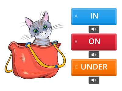 Prepositions: In, on, under