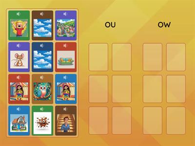 Diphthongs ou ow - Listen and Sort