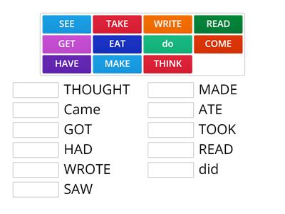 PAST SIMPLE - IRREGULAR VERBS 