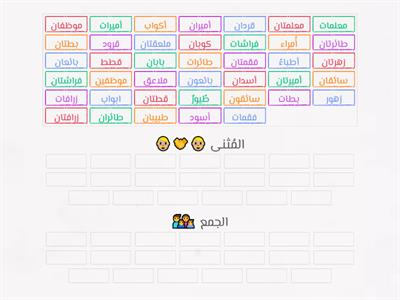 الصف الثاني - اللغة العربية - المثنى والجمع 