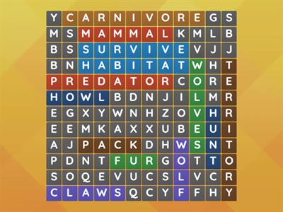 wolves wordsearch