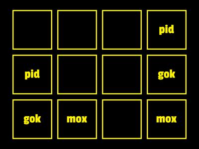 Nonsense Word Memory Game