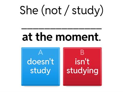 Present Simple vs Present Continuous