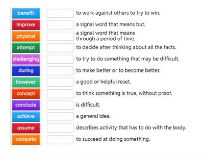 Academic Vocabulary Lesson 1 (Lexia Level 15)