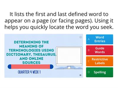 4th Quarter Summative Test in ENGLISH